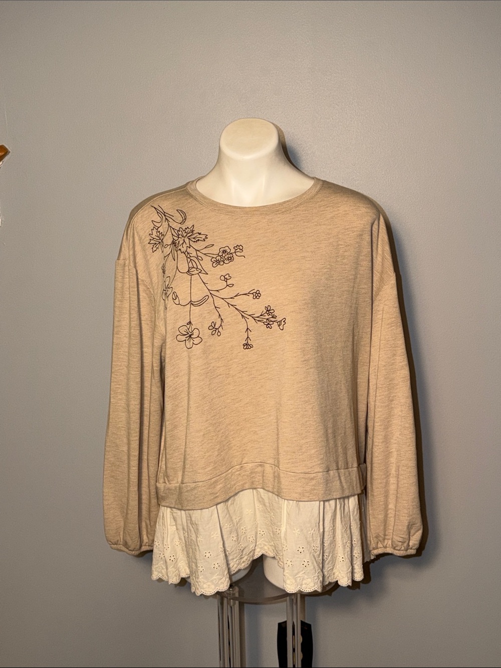 Matilda Jane "Brave Beautiful" Spring Bouquet Sweatshirt. X-large